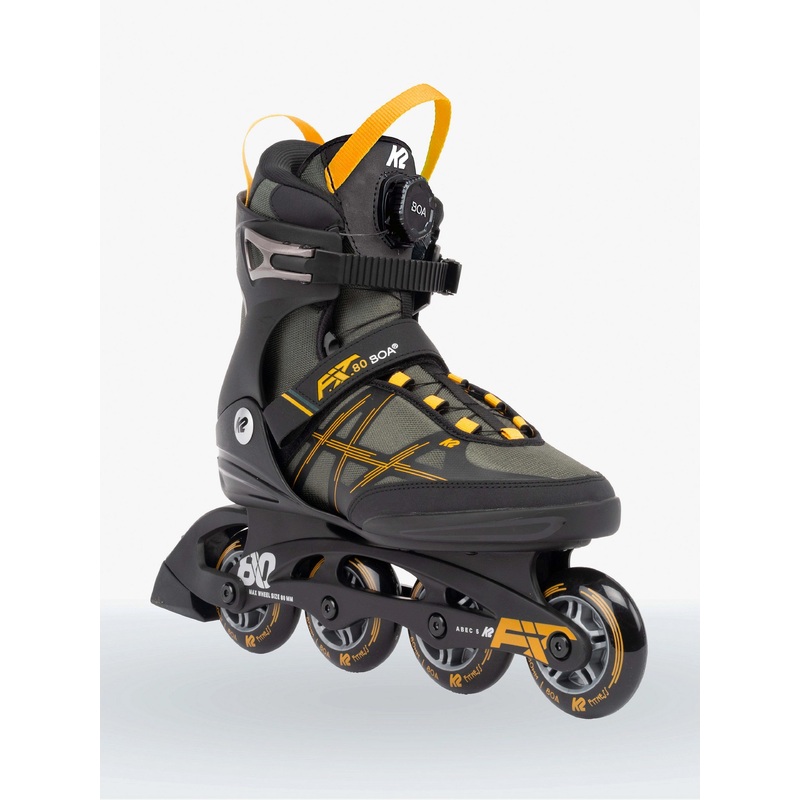 K2 F.I.T. 80 BOA INLINE SKATES 2022-BLACK/GREY/ORANGE
