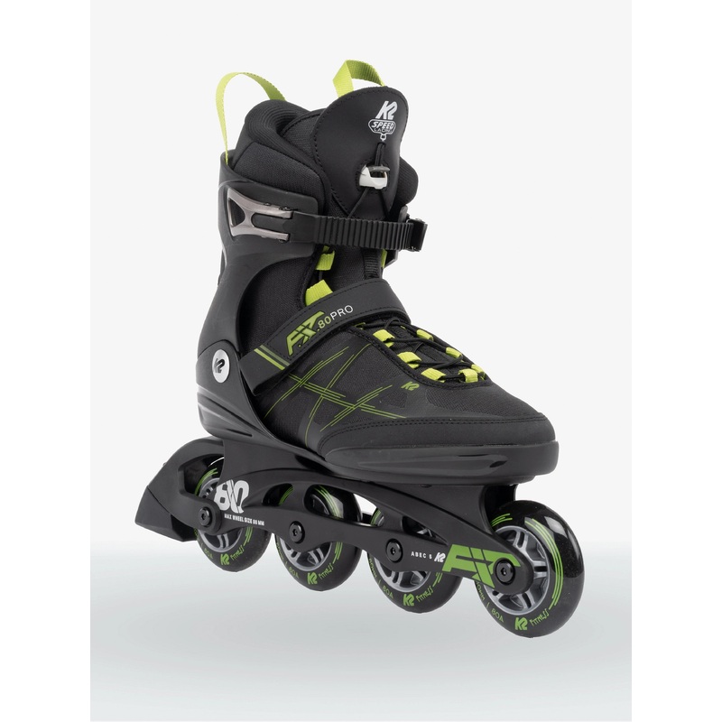 K2 F.I.T. 80 PRO INLINE SKATES 2022-BLACK/LIME GREEN